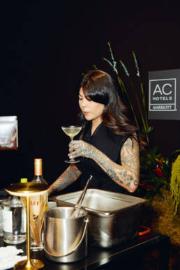 Millie Tang behind the bar, AC Hotels x Millie Tang masterclass weekend, AC Hotel by Marriott Melbourne Southbank. Photo Killa Kreative