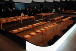 seating build on the runway, Geely EX2 Australian launch produced by DRAW Productions at The Cutaway, Barangaroo