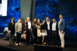 the team on stage, Geely EX2 Australian launch produced by DRAW Productions at The Cutaway, Barangaroo
